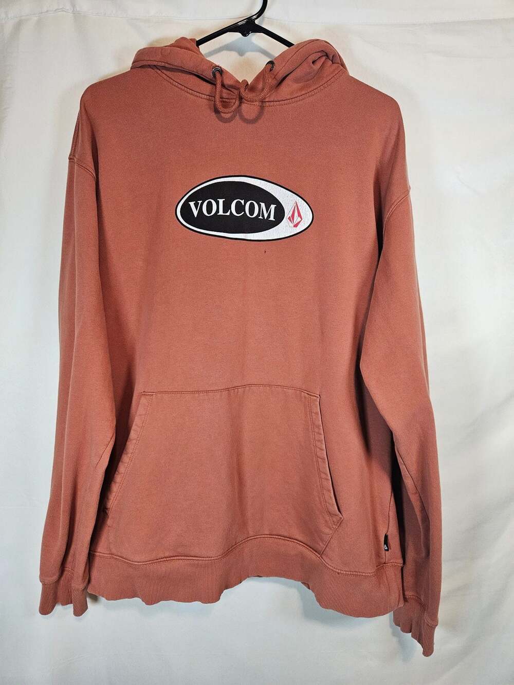 Volcom Mens Watanite Pullover Hoodie Rust Orange XL